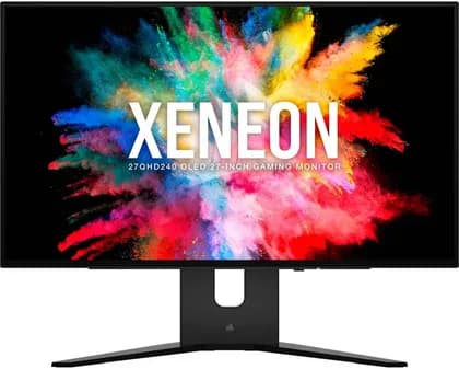 CORSAIR XENEON 27" OLED QHD Gaming Monitor, 240Hz / 0.03ms, HDR with 1000nit Peak Brightness, NVIDIA G-Sync, 1.07B (10-bit RGB) Colors, HDMI 2.1 / DP1.4, Type-C DP Alt, Black | CM-9030002-PE