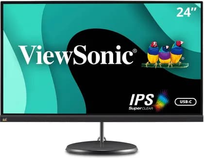 ViewSonic VX2485-MHU Monitor, 23.8" FHD IPS Display, 75Hz Refresh Rate, 5ms (GtG) Response Time, AMD FreeSync Technology, Cable Management, Built-In Speakers, Black | VX2485-mhu