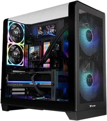 ПК View 390 Gaming PC - AMD Ryzen 9 9950X 16 Cores 32 Threads, NVIDIA RTX 5080 16GB, 32GB DDR5 RAM 6000MHz, 2TB SSD Gen5, 1000W Gold PSU, 360mm Liquid Cooler, Wi-Fi + BT