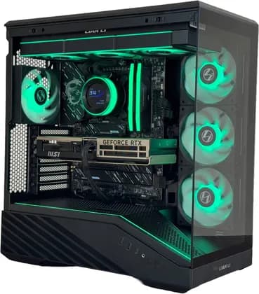 ПК Rapid Fire Gaming PC - Intel Core i9 14900KF 24 Cores 32 Threads, NVIDIA RTX 5090 32GB, 32GB DDR5 RAM 6000MHz, 1TB SSD Gen4, 1000W Gold PSU, 360mm Liquid Cooler, Wi-Fi +BT