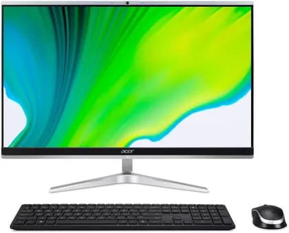 Моноблок Acer Aspire C24-1651 AIO Desktop Computer, 23.8" FHD LED Display, Intel Core i7-1165G7, 8GB RAM, 512GB SSD, GeForce MX330 2GB GPU, Wireless K/B & Mouse, Win11, Silver | DQ.BG8EM.006