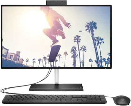 Моноблок HP 24-cb1022nh Bundle AIO Desktop Computer, 23.8" Diagonal, FHD VA Display, Intel Core i5-1235U, 8GB RAM, 256GB SSD, HP 225 Black Wired KB & Mouse, No OS, Black | 6P0E4EABH5
