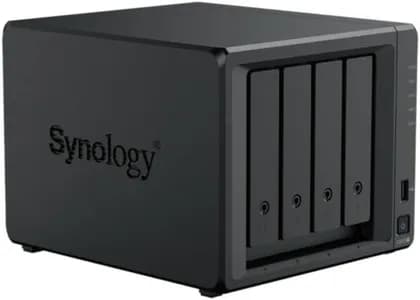 Synology DiskStation DS925+ 4 Drive Bays NAS Server, AMD Ryzen V1500B Processor, 4 GB RAM, 3.5" SATA HDD, 2.5" SATA SSD, M.2 2280 NVMe SSD, Hot Swappable Drive, Black | DS925+