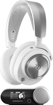 Наушники SteelSeries Arctis Nova Pro Wireless Multi-System Gaming Headset PlayStation & PC, 40mm Neodymium Drivers, ClearCast Gen2 Retractable Mic, Active Noise Cancellation, 360° Spatial Audio, White | 61526