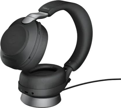 Наушники Jabra Evolve2 85, Link 380a MS Stereo With Stand, Wireless Headset, Advanced Active Noise Cancellation, 40mm Speakers, 10-Microphone System, Up to 37 Hours Battery Life, Black | 28599-999-989