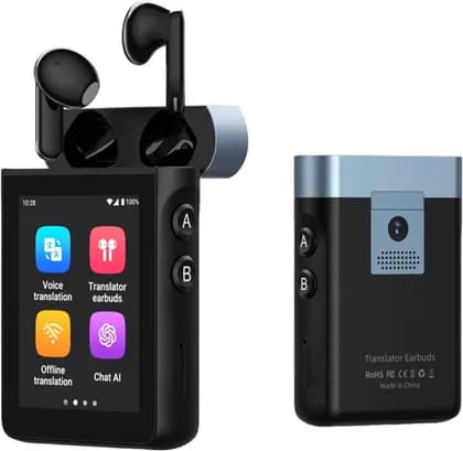 Наушники WOOASK A9 Standalone Translator Headphones with ChatGPT without App, Translator Headphones Real Time with 4G SIM Card Slot for Calls/Hotspot, Online/Offline/Photo Translation Suitable for Any Occasion