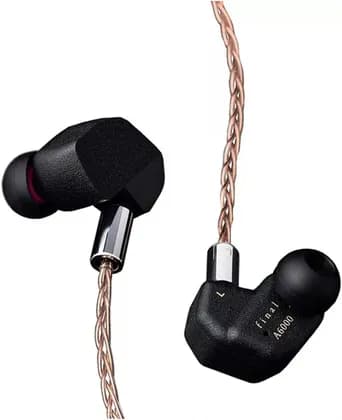 Наушники Final Audio A6000 Earphone, Dynamic Type F-Core Du Driver, 101dB Sensitivity, 18 Impedance, ABS Resin Housing, Soft Single Crystal Copper Cable, 1.2m Cord Length, Black | A6000