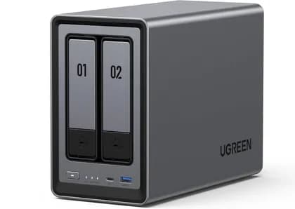 UGREEN NASync DXP2800 2-Bay Desktop NAS, Intel 12th Gen N100, 76TB Massive Storage, 2x M.2 Slots, JBOD/Basic/RAID0/RAID1, 4K HDMI, Diskless | DXP2800