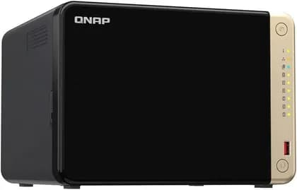 QNAP TS-664 6-Bay NAS Enclosure, Intel Celeron N5095 4-Core 2.0 GHz, 8GB RAM, 6 x 3.5"/2.5" SATA III 6 Gb/s Drive Bays, 2 x USB-A 3.2 Gen 2, 2 x M.2 2280 PCIe 3.0 x1, 1 x HDMI 2.1, Black | TS-664-8G