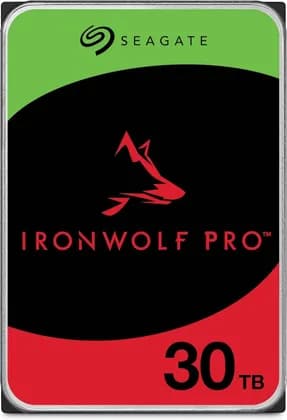 Seagate 30TB IronWolf Pro Internal Hard Drive, SATA 6Gb/s Interface, 512MB Cache, 7200 RPM Spindle Speed, 275MB/s Transfer Rate, 2,000,000 Hours MTBF, CMR Recording Technology | ST30000NT011