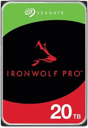 Seagate IronWolf Pro 20TB NAS Hard Drive, 7200 RPM Memory Speed, 256MB Cache, SATA III 6 GB/s Interface, 3.5" Form Factor, Up to 24-Drive Bay Supported, 1.2 Million Hours MTBF | ST20000NT001