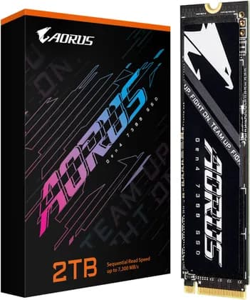 GIGABYTE AORUS 2TB Capacity, Gen4 7300 SSD Storage w/o Heat Spreader, PCI-Express 4.0 x4, NVMe 1.4 Interface, M.2 2280 Form Factor, Up to 7300 MB/s Read & Up to 6850 MB/s Write | AG4732TB N