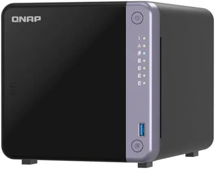 QNAP TS-432X NAS Enclosure, AnnapurnaLabs 4-core, 2.0GHz Processor, 4GB RAM, 512MB Flash Memory, 4x 3.5" SATA 6Gb/s, 3Gb/s Drive Bays, Hot-Swappable, Black | TS-432X-4G