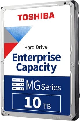 Toshiba MG10-D Series 10TB SATA 3.5" Enterprise HDD, 7200 RPM Speed, 512 MB Buffer Size, SATA 6Gb/s Interface, 5.74 W Power Consumption, 268 MiB/s Data Transfer Speed | MG10ADA10TE