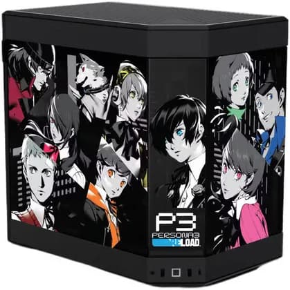 HYTE X SEGA ATLUS Persona 3 Reload Premium Mid-Tower ATX PC Case, 3x Flow FE12 Pre-Installed Fans, 280mm Radiator Support, 60L Volume, Tempered Glass, PCIE 4.0 Riser Cable, Black | CS-HYTE-Y60-P3R-U