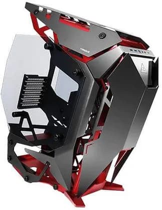 Antec Torque Mid Tower Computer Cases, Aluminum+Tempered Glass Material, Up to 360mm Radiator, USB3.0*2, Audio, Type-C I/O Ports, Red/Black | TOCASE-00001
