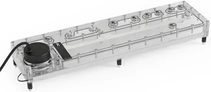 Alphacool Core Distro Plate 480 Left, D5 with VPP Apex PWM Pump, aRGB Lighting, Custom PC Water Cooling, 480mm, Acrylic, G1/4 Fittings | 14578