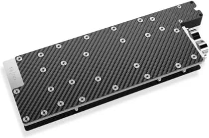 Alphacool ES H200 141GB NVL PCI-E 1-Slot-Design VGA Block, Chrome-Plated Copper Full Cover Block with Carbon Top/Bottom, Rear G1/4" Ports | 10275