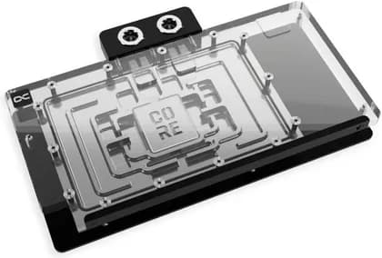 Alphacool Core Geforce RTX 5090 ROG Astral with Backplate, Fullcover Chrome-Plated Copper, Acrylic aRGB, 4x G1/4 Ports, Aluminum Backplate | 10270