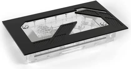 Alphacool Apex Distroplate Dark Base Pro 901 VPP/D5, Case-Specific Acrylic Reservoir, 12x G1/4" Ports, aRGB Lighting, 433ml, VPP/D5 Pump Compatible, Black | 14660