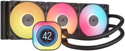 Corsair iCUE LINK TITAN 360 RX LCD AIO Liquid CPU Cooler, Customizable LCD Screen, Compatible With Intel Socket LGA 1851, 1700, AMD AM5, AM4, Addressable RGB, Extreme Cooling, Black | CW-9061023-WW