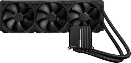 ASUS ProArt LC 420 CPU Liquid Cooler, 420mm Radiator Length, 3x Noctua NF-A14 IndustrialPPC 2000 PWM 140mm Fans, 2000 RPM Fan Speed, 107 CFM Airflow, Copper CPU Plate, Black | 90RC00N0-M0UAY0