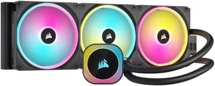 Corsair iCUE LINK H170i RGB AIO Liquid CPU Cooler, 420mm Radiator, 3x QX140 RGB Fans, 2000 RPM Fan Speed, Up to 82.5 CFM Air Flow, Copper Cold Plate, Aluminum Radiator, Black | CW-9061004-WW