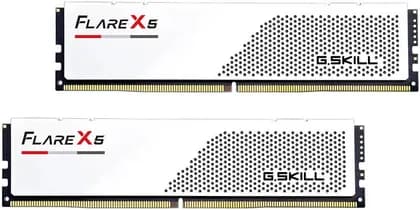 G.SKILL Flare X5 64GB (32GB x2) DDR5 Desktop Memory, 6000 MT/s Memory Speed, CL36 CAS Latency, Intel XMP 3.0 & AMD EXPO, White | F5-6000J3636F32GX2-FX5W