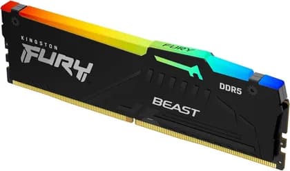 Kingston Fury Beast RGB 32GB DDR5 Desktop Memory, 6000 MHz Memory Speed, CL36 CAS Latency, 288-Pin Kit, Intel XMP 3.0 & AMD EXPO Ready, Black | KF560C36BBE2A-32