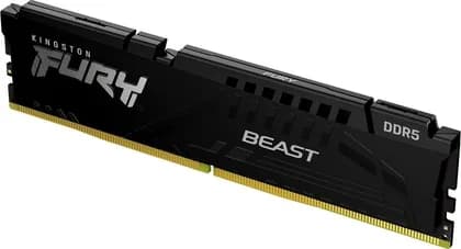 Kingston Fury Beast DDR5 Memory, 16GB (1x16GB) DRAM Capacity, 5600MHz Tested Speed, 40-40-40 Latency, 1.25Voltage, Black, Single Kit | KF556C40BB-16