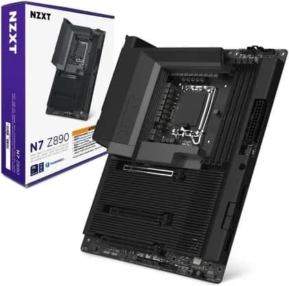 NZXT N7 Z890 LGA 1851 ATX Motherboard, Intel Z890 Chipset, 4x DDR5 DIMM Slots, Up to 192GB Max Memory, 1x PCIe 16x Slot, 4x M.2 Slots, Black | N7-Z89XT-B1