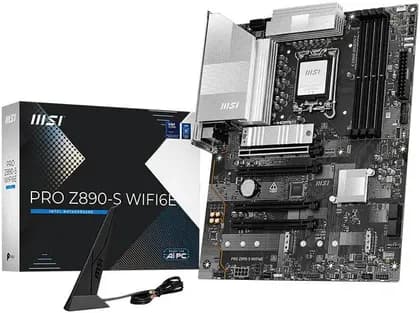 MSI PRO Z890-S WIFI6E LGA1851 ATX Motherboard, Intel Z890 Chipset, 4x DRR5 UDIMM Slots, Up to 256GB Max Memory, 4x PCI-E x16 Slot, 3x M.2 Slot | 911-7E54-010