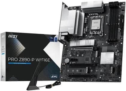 MSI PRO Z890-P WIFI6E LGA1851 ATX Motherboard, Intel Z890 Chipset, 4x DDR5 UDIMM Slots, Up to 256GB Max Memory, 3x PCI-E x16 Slot, 4x M.2 Slots | 911-7E34-019