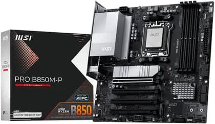 MSI PRO B850M-P mATX AM5 Motherboard, AMD B850 Chipset, 4x DDR5 UDIMM Slots, 256GB Max Memory, 4x PCI-E x16 Slot, 3x M.2 Slots | 911-7E71-005