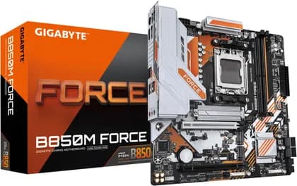 GIGABYTE B850 Force AM5 Micro ATX Motherboard, AMD B850 Chipset, 2x DDR5 DIMM Slots, 128GB Max Memory, 1x PCIe 5.0 x16 Slot, 3x M.2 Slots | B850M-FORCE