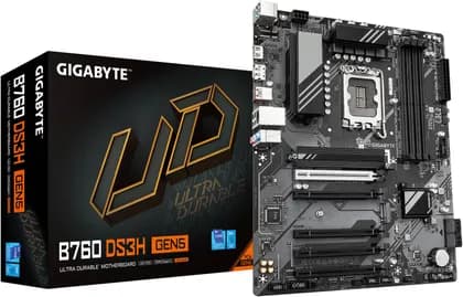 GIGABYTE B760 DS3H GEN5 LGA 1700 ATX Motherboard, Intel B760 Chipset, 4x DDR5 DIMM Slot, 256GB Max Memory, 1x PCIe 5.0 x16, 2x M.2 Slots | B760-DS3H-GEN5