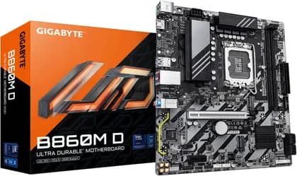 GIGABYTE B860M D LGA 1851 Micro ATX Motherboard, Intel B860 Chipset, 2x DDR5 DIMM Slots, Up to 128GB Max Memory, 1x PCIe 5.0 x16, 2x M.2 Slots | B860M-D
