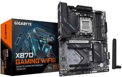 GIGABYTE X870 GAMING WIFI6 AM5 ATX Motherboard, AMD X870 Chipset, For AMD Ryzen 9000/8000/7000 Series Processors, DDR5, 3x M.2 Slots, PCIe 5.0 x16, Black | X870-GAMING-WF6
