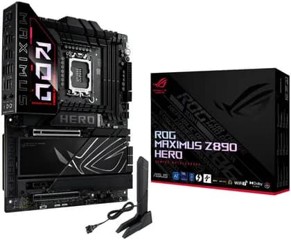 ASUS ROG Maximus Z890 Hero LGA 1851 ATX Motherboard, Intel Z890 Chipset, 4x DDR5 DIMM Slots, Up to 192GB Max Memory, Wi-Fi 7 & BT 5.4, 1x PCIe 5.0 x16, 6x M.2 slots | 90MB1ID0-M0EAY0