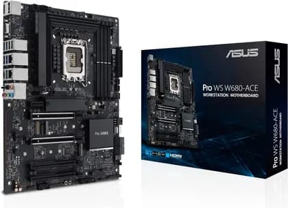 Asus Pro WS W680-ACE LGA 1700 ATX Motherboard, Intel W680 Chipset, 4x DIMM DDR / 192GB Max Memory, 2x PCIe 5.0 x16 & 2x PCIe 3.0 x16 Slot, 3x M.2 Slot | 90MB1DZ0-M0EAY0