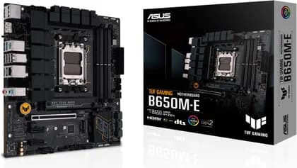 ASUS TUF GAMING B650M-E AM5 mATX Motherboiard, AMD B650 Chipset, 4x DDR5 DIMM, 192GB Max Memory, 2.5Gb ETH, PCIe 4.0, 2x M.2, USB 3.2 / Type-C, HDMI / DP / PS/2 | 90MB1FU0-M0EAY0