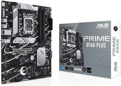 ASUS Prime B760-PLUS LGA 1700 ATX Motherboard, Intel B760 Chipset, 4x DDR5 DIMM, 192GB Max Memory, 2.5Gb Ethernet, 3x M.2 , PCIe 5.0 x16, USB 3.2 Type-C, HDMI / VGA / DP | 90MB1EF0-M0EAY0