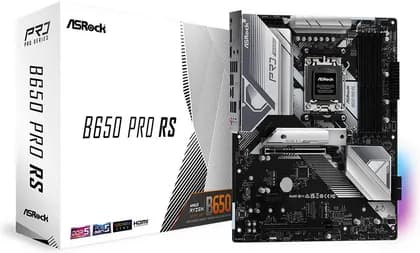 ASRock B650 Pro RS AM5 ATX Motherboard, AMD B650 Chipset, 4x Dual Channel DDR5 128GB Max, 2.5 Gigabit LAN,1 x M.2, PCIe Gen3x2 & SATA3, 1 x HDMI 2.1 / DP1.4, USB 3.2 / 2.0 | 90-MXBL10-A0UAYZ