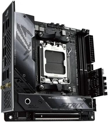 ASUS Rog Strix X670E-I Gaming Wifi Mini-ITX Motherboard, AMD AM5 Socket, AMD X670 Chipset, 2xDIMM, Max 64GB DDR5, WiFi 6E 6GHz, 2xM.2 Slots,1xPCIe 5x16, 1x HDMI/2xUSB4 | 90MB1B70-M0EAY0