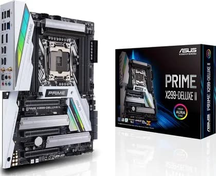 ASUS Prime X299-Deluxe II Motherboard, LGA2066 (Intel Core X-Series), ATX DDR4, M.2 U.2, Thunderbolt 3, USB 3.1, With Dual Gigabit LAN, 802.11AC WiFi | 90MB0ZB0-M0EAY0