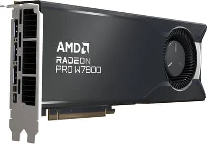 AMD Radeon Pro W7800 Professional Graphics Card, 32GB GDDR6 256-bit Memory, Up to 576 GB/s Memory Bandwidth, 4480 Stream Processors, PCIe 4.0, DisplayPort 2.1 | Mini DisplayPort 2.1 | 100-300000075