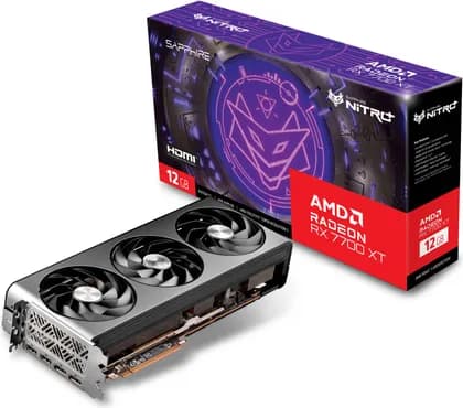 SAPPHIRE NITRO+ AMD Radeon RX 7700 XT Gaming Graphics Card, 12GB DDR6 192 bit Memory, 2599 MHz Boost Clock, 18 Gbps Memory Clock, AMD RDNA 3, PCI E 4.0, 2x HDMI 2x DP | 11335-02-20G