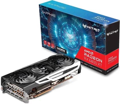 SAPPHIRE Nitro+ AMD Radeon RX 6800 XT OC Gaming Graphics Card, With 16GB GDDR6 RAM Size, 2360 MHz Clock Speed, 4608 Stream Processor, 256 Bit, 16 Gbps Speed, Displayport | S88-IE438-00SA