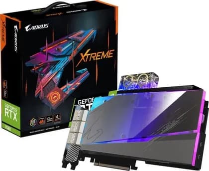 Gigabyte Aorus GeForce RTX 3080 Xtreme Waterforce WB-10G Graphics Card, 7680 x 4320 Resolution, 60Hz, Water Block Cooling System, 10GB 320-bit GDDR6X Memory, Video Card | GV-N3080AORUSX WB-10GD