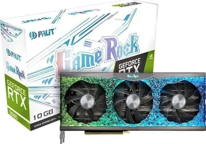 Palit GeForce RTX 3080 GAMEROCK 10GB GDDR6X SDRAM, 320-bit, PCI Express 4.0, 19 Gbps, 3 x DisplayPort ¦ HDMI, Ampere Graphics Card | NED3080U19IA-1020G